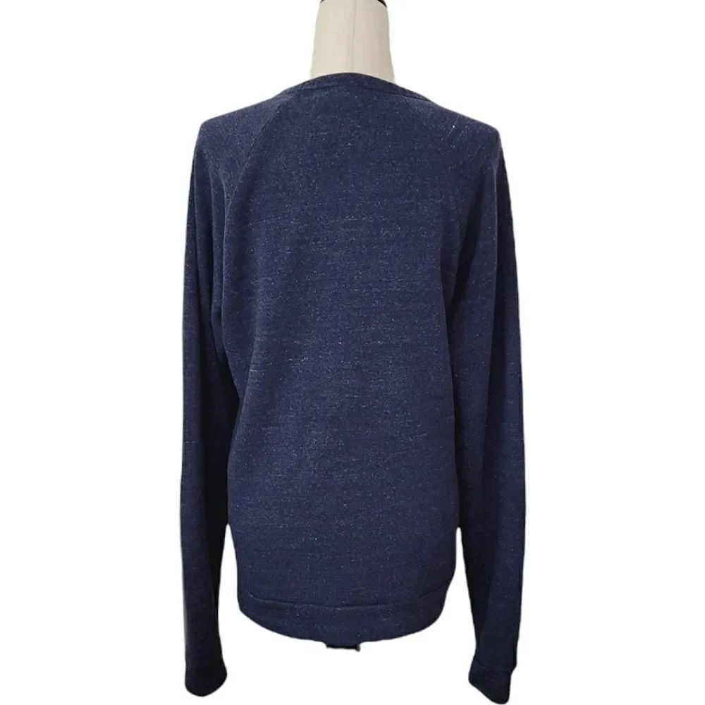 Love Your Melon Heathered Speckled Blue Raglan Sleeve Sweatshirt Size L - Picture 4 of 8